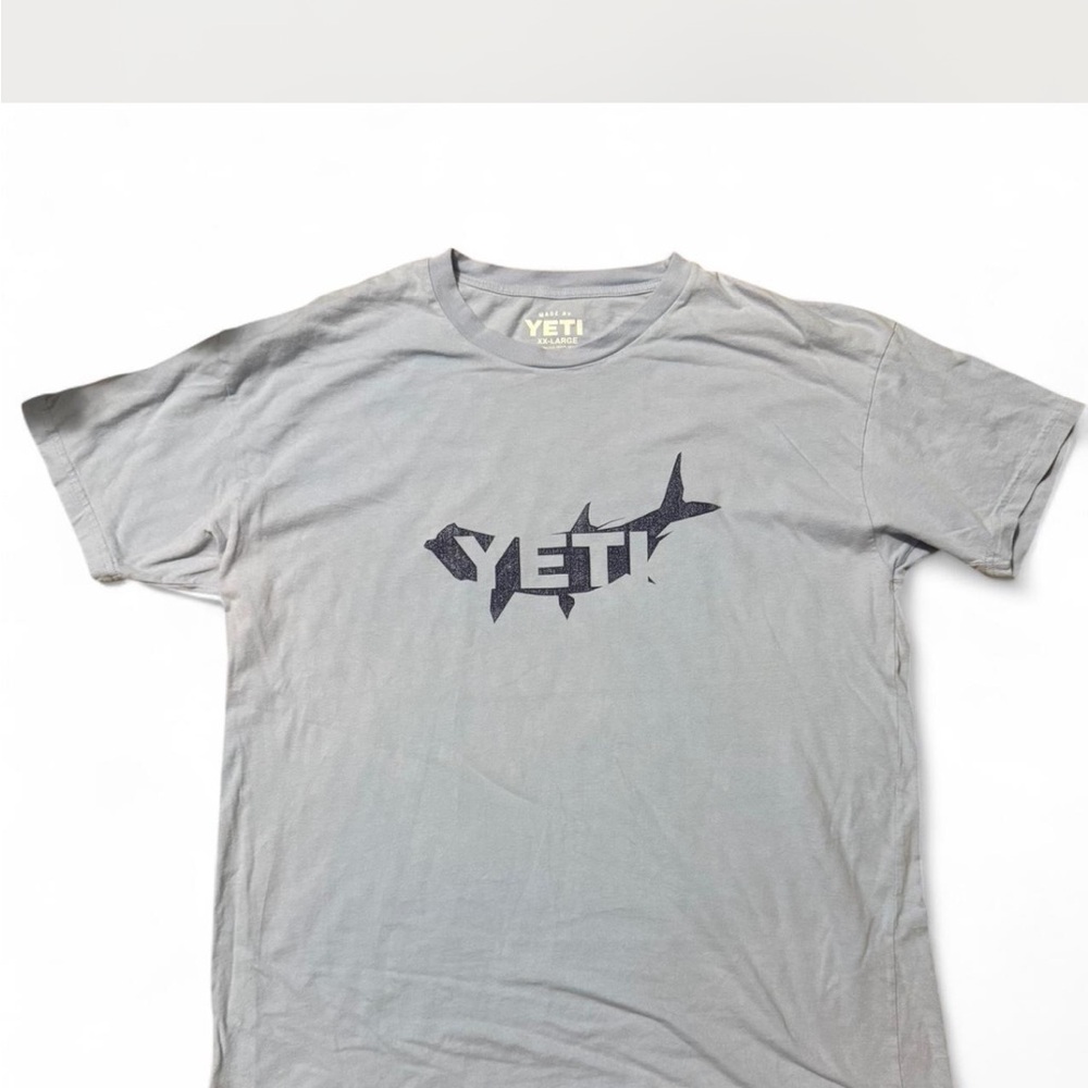Yeti Shark Graphic Gray T-Shirt